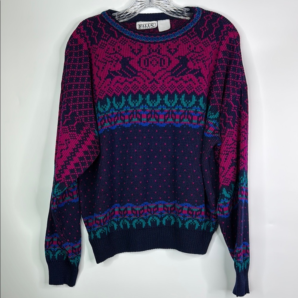 Vintage Falls Creek Reindeer Crewneck Sweater L/XL